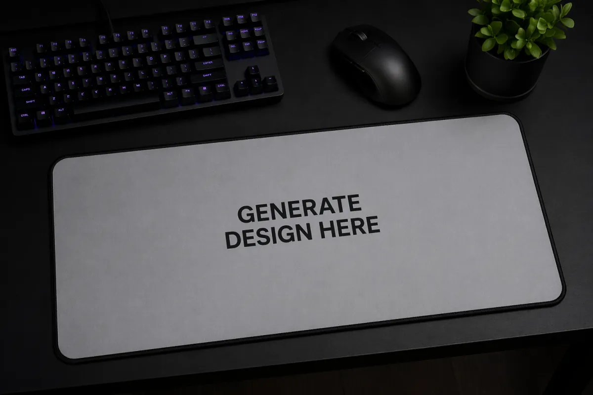 Blank deskmat ready for your design